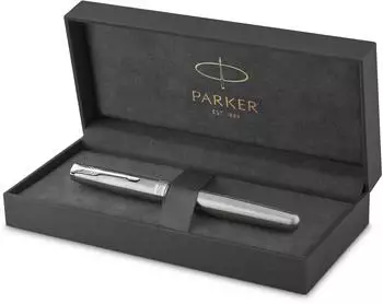 Parker Sonnet Tintenroller, Edelstahl, Palladium-Zierteile, Feine Spitze (1931511)