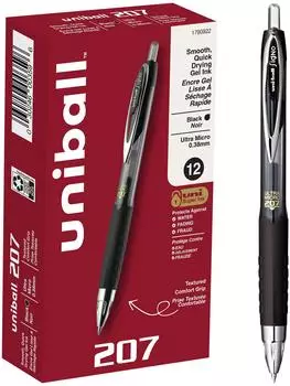 Mitsubishi Pencil 207 Signo Gel Ultra Micro Gelschreiber einziehbar 0,38mm schwarz (1790922)