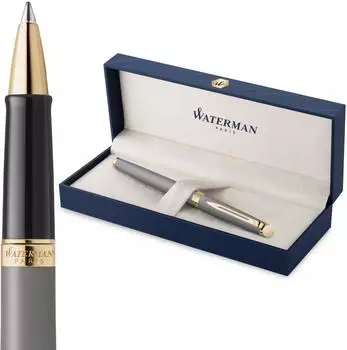 Waterman H&eacute;misph&egrave;re Tintenroller Stone Grey Metallic, graviert (2217945)