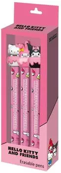 Karactermania Hello Kitty Mix 3er-Pack l&ouml;schbare Gelstifte mit 3D-Figuren, blau, rosa (08650)