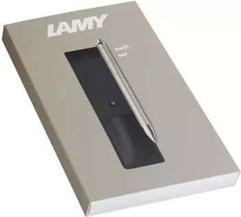Lamy swift Palladium Tintenroller mit Lederetui (1238757)