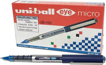 Mitsubishi Pencil Eye Micro UB-150 Tintenroller, blau, 0,3mm, 12er-Pack (315127000)
