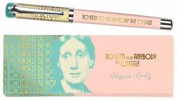 moses. Verlag libri_x Tintenroller Virginia Woolf, Metall, blau (83420)