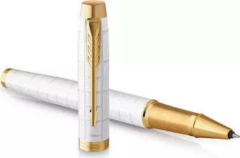 Parker IM Premium Tintenroller, perlfarben, goldene Zierteile (2143646)