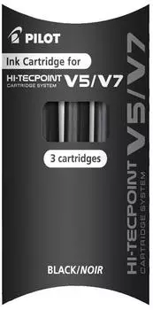 Pilot Hi-Tecpoint V5/V7 Nachf&uuml;llpatronen schwarz, 3 St&uuml;ck (BXS-IC-B-S3)