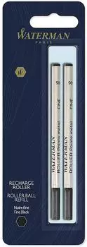 Waterman Tintenroller-Mine, schwarz, Strichst&auml;rke F, 2er-Pack (S0954850)