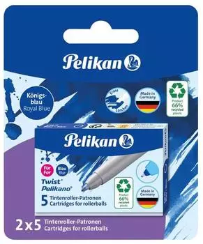 Pelikan Twist eco Tintenrollerminen blau, 10 St. (824705)