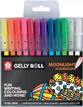 Royal Talens Gelly Roll Moonlight Gelstifte, neon, 12er-Set