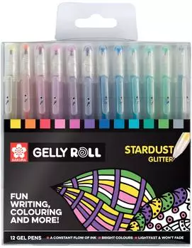 Royal Talens Gelly Roll Stardust Glitter Gelstifte, 12er-Set