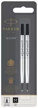 Parker Rollerball-Ersatzmine QUINK, mittlere Spitze 0,7mm, schwarz, 2er-Pack (1950325)