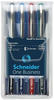 Schneider Tintenroller One Business 183094, Gehäuse/Schreibfarbe sortiert, 0,6mm, 4