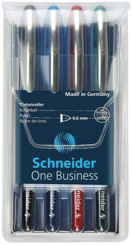 Schneider One Business Tintenroller 4Stk. farbsortiert 0,6mm (183094)