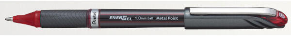 Pentel Liquidgelroller EnerGel 0,5mm sw Metallspitze freifliessende Tinte (BL30) rot