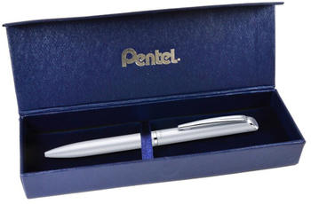 Pentel EnerGel Gel-Tintenroller 0,35mm Gehäuse silber Schreibfarbe schwarz silber