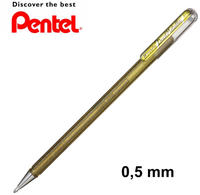 Pentel K110-DXX, Pentel Hybrid Dual Metallic Gelschreiber 0,5 mm, Schreibfarbe: gold,