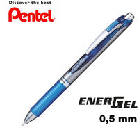 Pentel BL80-CX, Pentel EnerGel BL80-CX Gelschreiber blau/silber, Schreibfarbe: blau,