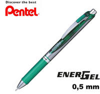 Pentel BL80-DX, Pentel EnerGel BL80-DX Gelschreiber gr&uuml;n/silber 0,5 mm,