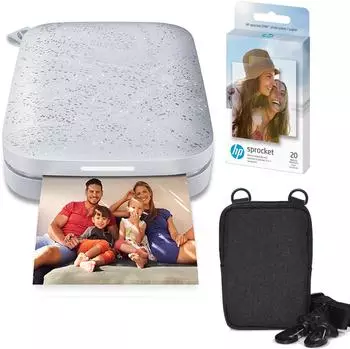 HP Sprocket Sofortbilddrucker 2x3 Zoll, wei&szlig;, mit Zink-Papier (HPIKSPK1WHAMZ)