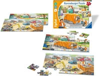 Ravensburger Puzzle "tiptoi Puzzle f&uuml;r kleine Entdecker: M&uuml;llabfuhr" (2 x 12 Teile)