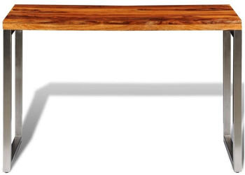 vidaXL Esstisch mit Stahlbeinen 115x55x76 cm(242126)