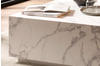 SalesFever Couchtisch 90x90 cm Marmoroptik weiß (398616)