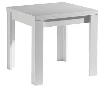 M&auml;usbacher Esstisch mit Auszug Monzi 80/136x80 cm Wei&szlig;/Matt