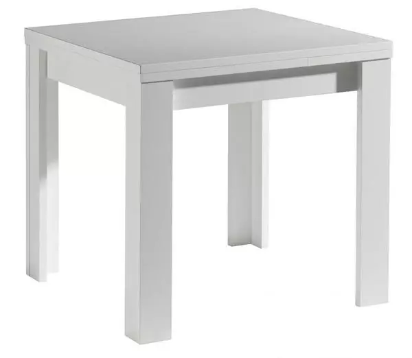 Mäusbacher Esstisch mit Auszug Monzi 80/136x80 cm Weiß/Matt