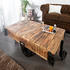 Invicta Massiver Design Couchtisch RAILWAY 110cm Mangoholz mit 4 Rädern