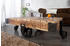 Invicta Massiver Design Couchtisch RAILWAY 110cm Mangoholz mit 4 Rädern