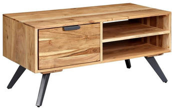 Wohnling Wohnzimmertisch Massivholz Rechteckig 99x49x30 cm ( WL6.154)