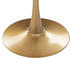 Beliani Esszimmertisch Rund 90 cm Weiß/Gold Marmor Optik