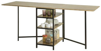 SoBuy FWT62-N klappbarer Esszimmertisch mit 3 Ablagen 180x77x60cm