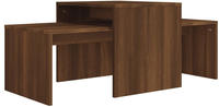vidaXL Couchtisch-Set Braun Eichen-Optik 100x48x40 cm Holzwerkstoff