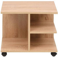 vidaXL Beistelltisch mit Rollen 50&times;35&times;42 cm Eichenbraun