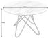 Riess-Ambiente Extravaganter Ellipse 120cm weiß Keramik Marmor-Optik rund Hairpin Legs