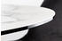 Riess-Ambiente Extravaganter Ellipse 120cm weiß Keramik Marmor-Optik rund Hairpin Legs