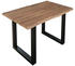 sam Esstisch Baumkante massiv Akazie stone 120 x 80 cm schwarz LAUREN