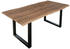 sam Esstisch Baumkante massiv Akazie stone 200 x 100 cm schwarz LAUREN