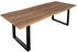 sam Esstisch Baumkante massiv Akazie stone 240 x 100 cm schwarz LAUREN