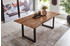 sam Esstisch Baumkante Massiv Mango naturfarben 220 x 100 schwarz U-Gestell NORINA