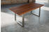 sam Esstisch Baumkante massiv Akazie nougat 200 x 100 cm silber LAUREN