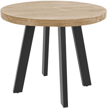 sam Esszimmertisch rund 90 cm Akazienholz naturfarben schwarz Sophia Akazie Natur