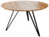 sam Runder Esszimmertisch massiv Akazie natur 110 cm Metallfuß schwarz INSA