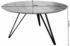 sam Runder Esszimmertisch massiv Akazie nussbaum 110 cm Metallfuß schwarz INSA