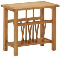 vidaXL Zeitungstisch 45x27x42 cm Eiche Massivholz