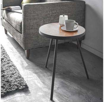YAMAZAKI Beistelltisch rund 50cm Sofatisch Nachttisch Tower 3-Bein schwarz (5559)