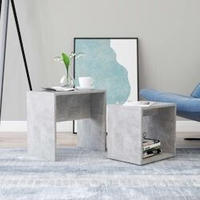 vidaXL Couchtisch-Set Betongrau 48x30x45 cm Holzwerkstoff