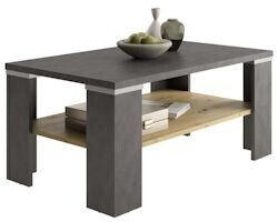 FMD Couchtisch mit Ablage Artisan-Eiche 100x46x60 cm Matera-Grau (437005)