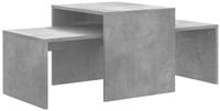 vidaXL Couchtisch-Set Betongrau 100x48x40 cm Holzwerkstoff