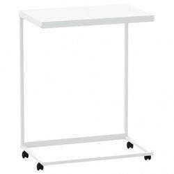 vidaXL Beistelltisch mit Rollen 55x35x70 cm Holzwerkstoff V2 Wei&szlig;/Braun (343103)